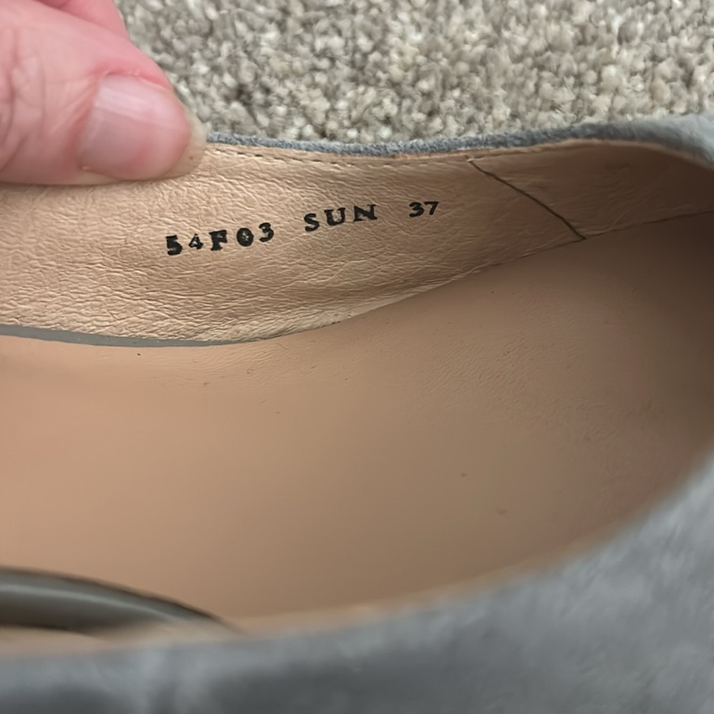 Sundance Eden Path Gray Suede Slingback Heels Size EU37 - Picture 6 of 12